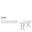 Flash Furniture 2.5-ft x 6-ft Indoor Rectangle Plastic White Adjustable Height Folding banquet table 8 -Person