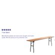 Emma + Oliver 8-Foot Rectangular Wood Folding Training / Seminar Table with Clear Coated Top