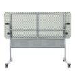 Hampden Furnishings 2-ft x 5-ft Indoor or outdoor Rectangle Polypropylene Gray Folding utility table 3 -Person