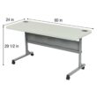 Hampden Furnishings 2-ft x 5-ft Indoor or outdoor Rectangle Polypropylene Gray Folding utility table 3 -Person