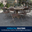 Flash Furniture 6 -Pack Brown Commercial/Residential Standard Folding Chair with Solid Seat ( Indoor )