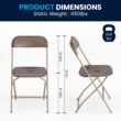 Flash Furniture 6 -Pack Brown Commercial/Residential Standard Folding Chair with Solid Seat ( Indoor )