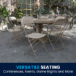 Flash Furniture 6 -Pack Beige Commercial/Residential Standard Folding Chair with Solid Seat ( Indoor )