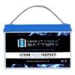 Mighty Max Battery 12V 100AH Deep Cycle LiFePO4 and Rechargeable Lithium ion (Li-ion) 121000 Backup power Batteries