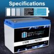 Mighty Max Battery 12V 100AH Deep Cycle LiFePO4 and Rechargeable Lithium ion (Li-ion) 121000 Backup power Batteries