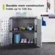 Rubbermaid 36-in W x 37-in H x 18-in D Freestanding Plastic Garage Cabinet in Gray