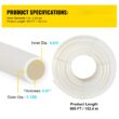 SVOPES 1 Inch x 500 FT PEX Pipe Non-Oxygen Barrier White Flexible Tubing for RV Plumbing Radiant Heating Polyethylene Material
