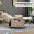 GZMR Large Manual Recliner Chair Beige Velvet Upholstered Recliner GZMR Large Manual Recliner Chair Beige Velvet Upholstered Recliner
