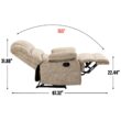 GZMR Large Manual Recliner Chair Beige Velvet Upholstered Recliner GZMR Large Manual Recliner Chair Beige Velvet Upholstered Recliner
