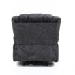 GZMR Large Manual Recliner Chair Dark Gray Velvet Upholstered Recliner