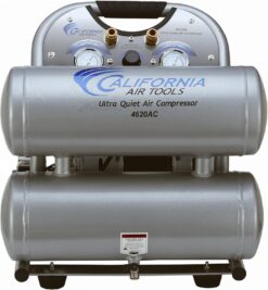 California Air Tools 4620AC-22060 Powerful 2.0 HP Ultra Quiet and Oil-Free Air Compressor, 4.6 Gallon Tank Capacity, 70 dB Noise Level, Electric, Portable, 220v / 60 hz, Silver