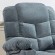 GZMR 8-Point Vibration Massage Heating Rocker Recliner Chair Blue Polyester Upholstered Swivel Massage chair