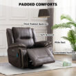 Bestier 41 in Oversize Dark Gray PU Leather Power Lift Recliner Chair with Massage and Heating