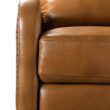 14 Karat Home CAMEL Leather Upholstered Recliner