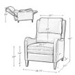 14 Karat Home CAMEL Leather Upholstered Recliner