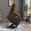 GZMR Large Power Lift Recliner with Massage and Heat Brown Chenille Upholstered Powered Reclining Recliner with Lift Assistance
