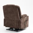 GZMR Large Power Lift Recliner with Massage and Heat Brown Chenille Upholstered Powered Reclining Recliner with Lift Assistance