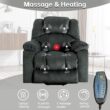 Bestier 40.6 in. Gray Green Microfiber Oversize Power Lift Recliner Chair with Massage and Heating