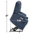 Mondawe Blue Chenille Upholstered Tufted Powered Reclining Massage chair with Lift Assistance