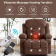 Sumyeg Power Lift Recliner Chair Brown Velvet Upholstered Powered Reclining Massage chair with Lift Assistance