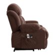 Sumyeg Power Lift Recliner Chair Brown Velvet Upholstered Powered Reclining Massage chair with Lift Assistance