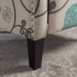 ModernLuxe Pushback Recliner Chair Modern Fabric Wingback Armchair with Nailhead Trim and Wood Legs Classic Living Room Recliner for Bedroom