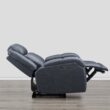 Circle 55 Navy Leather Upholstered Powered Reclining Recliner