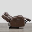 Circle 55 Brown Leather Upholstered Powered Reclining Recliner