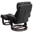 Flash Furniture Black Faux leather Upholstered Swivel Recliner with Ottoman Set