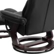 Flash Furniture Black Faux leather Upholstered Swivel Recliner with Ottoman Set