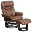 Flash Furniture Palomino Faux leather Upholstered Swivel Recliner with Ottoman Set