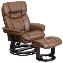 Flash Furniture Palomino Faux leather Upholstered Swivel Recliner with Ottoman Set