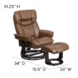 Flash Furniture Palomino Faux leather Upholstered Swivel Recliner with Ottoman Set