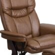 Flash Furniture Palomino Faux leather Upholstered Swivel Recliner with Ottoman Set
