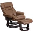Flash Furniture Palomino Faux leather Upholstered Swivel Recliner with Ottoman Set