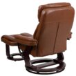 Flash Furniture Brown Vintage Faux leather Upholstered Swivel Recliner with Ottoman Set