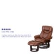 Flash Furniture Brown Vintage Faux leather Upholstered Swivel Recliner with Ottoman Set