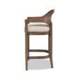 Jennifer Taylor Home Taupe Beige 26.0-in H Counter height Upholstered Wood Bar Stool