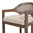 Jennifer Taylor Home Taupe Beige 26.0-in H Counter height Upholstered Wood Bar Stool