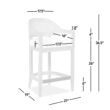 Jennifer Taylor Home Taupe Beige 26.0-in H Counter height Upholstered Wood Bar Stool