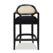 Jennifer Taylor Home Jet Black 26.0-in H Counter height Upholstered Wood Bar Stool Jennifer Taylor Home Jet Black 26.0-in H Counter height Upholstered Wood Bar Stool