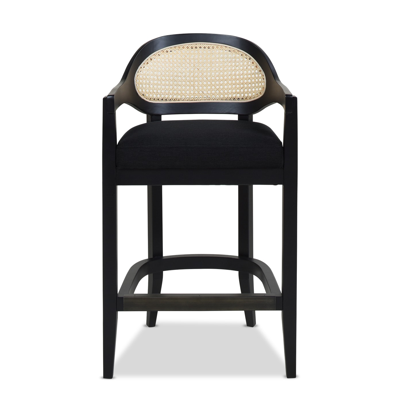 Jennifer Taylor Home Jet Black 26.0-in H Counter height Upholstered Wood Bar Stool Jennifer Taylor Home Jet Black 26.0-in H Counter height Upholstered Wood Bar Stool
