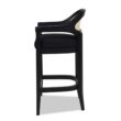Jennifer Taylor Home Jet Black 26.0-in H Counter height Upholstered Wood Bar Stool Jennifer Taylor Home Jet Black 26.0-in H Counter height Upholstered Wood Bar Stool
