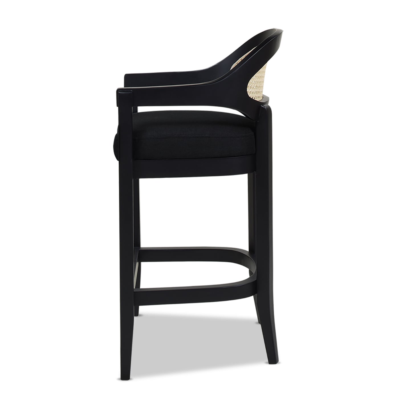 Jennifer Taylor Home Jet Black 26.0-in H Counter height Upholstered Wood Bar Stool Jennifer Taylor Home Jet Black 26.0-in H Counter height Upholstered Wood Bar Stool
