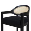 Jennifer Taylor Home Jet Black 26.0-in H Counter height Upholstered Wood Bar Stool Jennifer Taylor Home Jet Black 26.0-in H Counter height Upholstered Wood Bar Stool