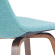 Simpli Home Aqua Blue 26.38-in H Counter height Upholstered Wood Bar Stool 2 -Pack