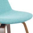 Simpli Home Aqua Blue 26.38-in H Counter height Upholstered Wood Bar Stool 2 -Pack
