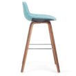 Simpli Home Aqua Blue 26.38-in H Counter height Upholstered Wood Bar Stool 2 -Pack