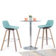 Simpli Home Aqua Blue 26.38-in H Counter height Upholstered Wood Bar Stool 2 -Pack