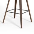 Simpli Home Distressed Blue 26.38-in H Counter height Upholstered Wood Bar Stool 2 -Pack